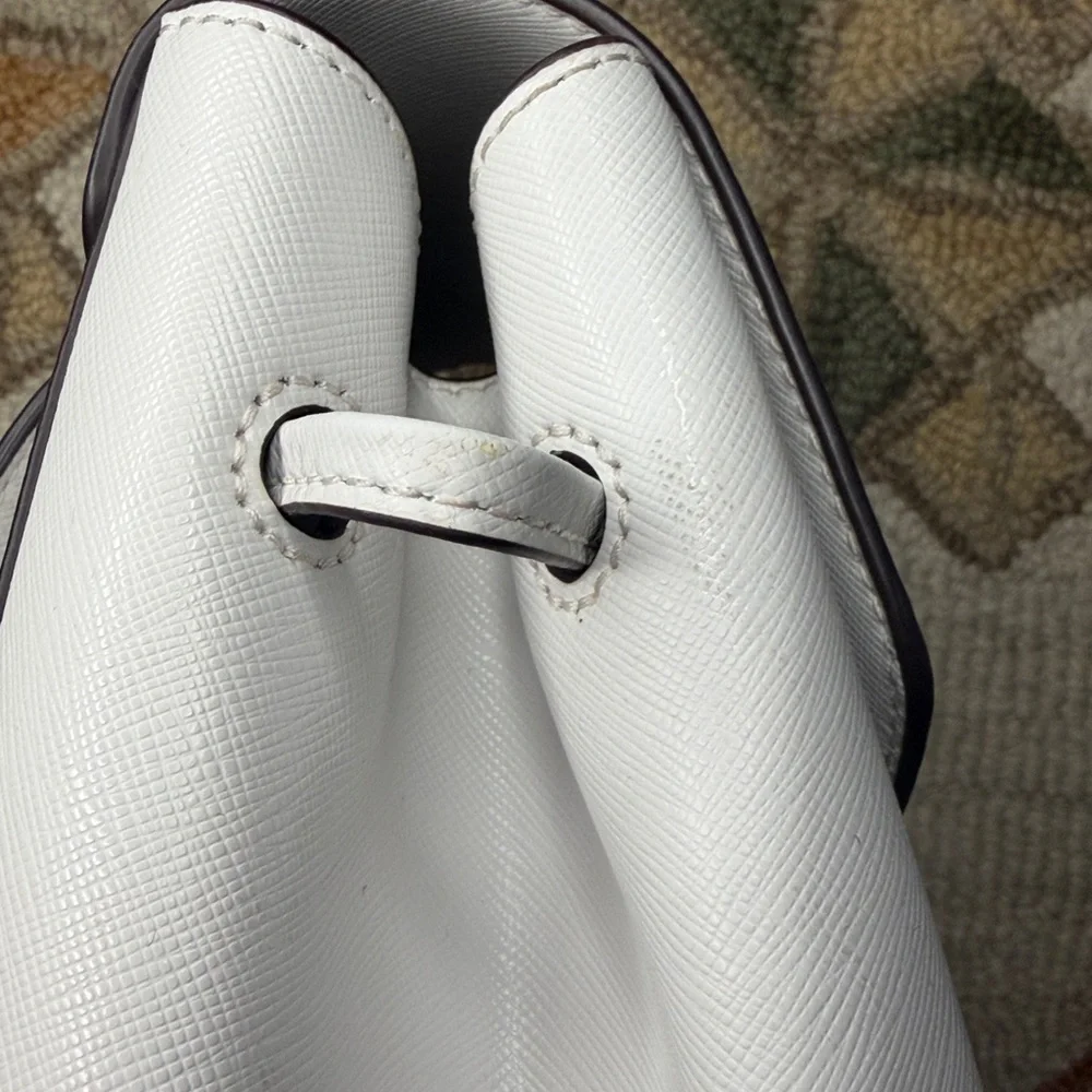 Kate Spade Lizzie Drawstring Backpack White Medium